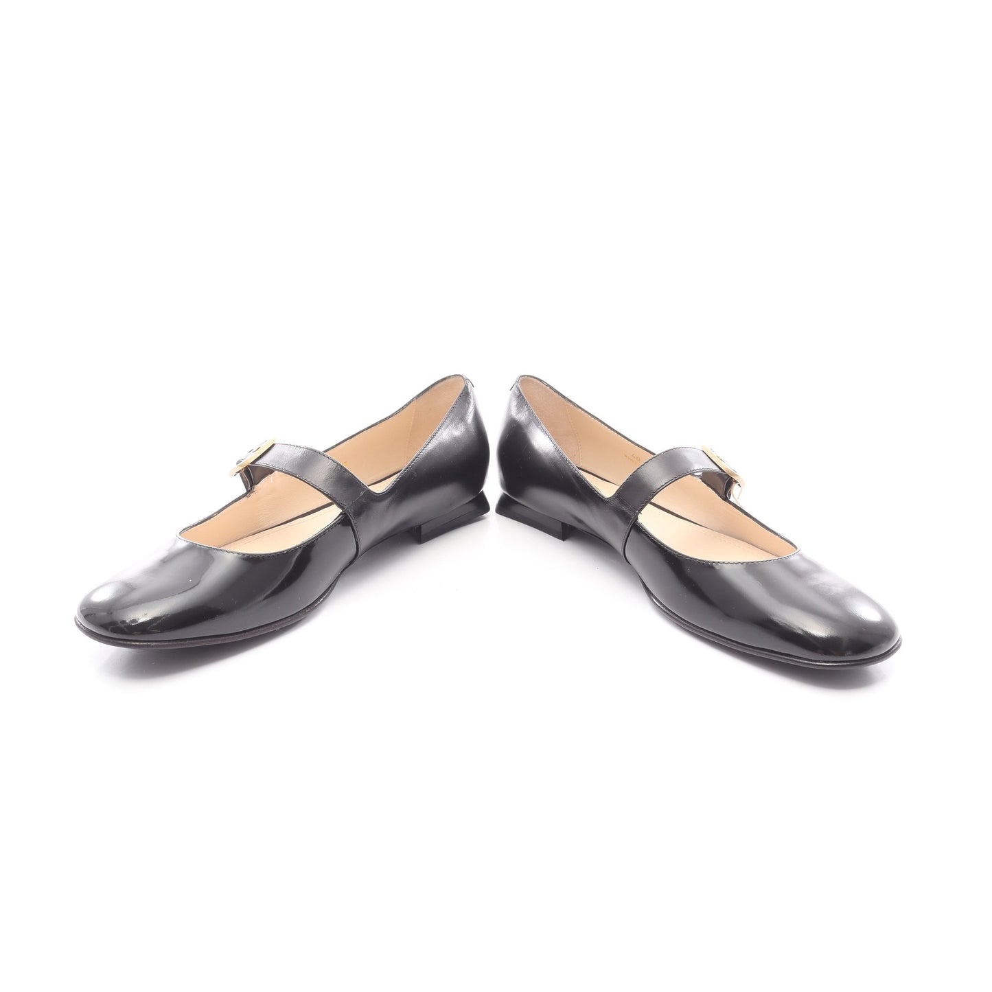 ストラップパンプス フラットシューズ レザー ブラック トッズ シューズ TOD'S