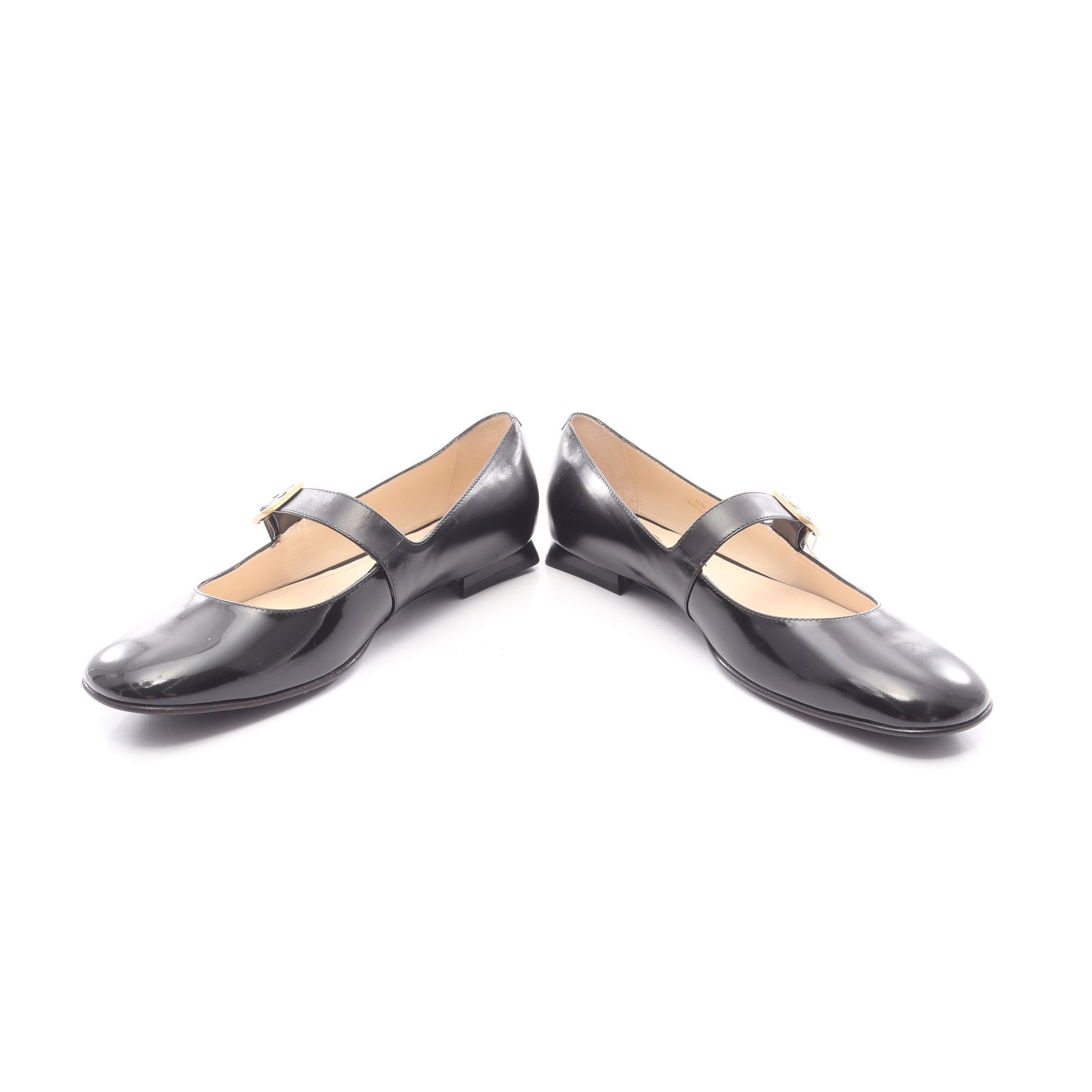 ストラップパンプス フラットシューズ レザー ブラック トッズ シューズ TOD'S