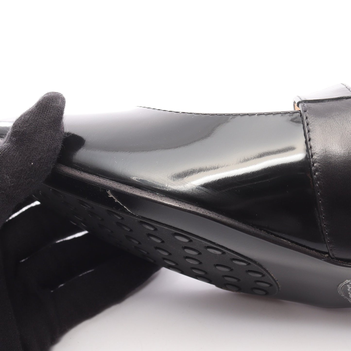 ストラップパンプス フラットシューズ レザー ブラック トッズ シューズ TOD'S