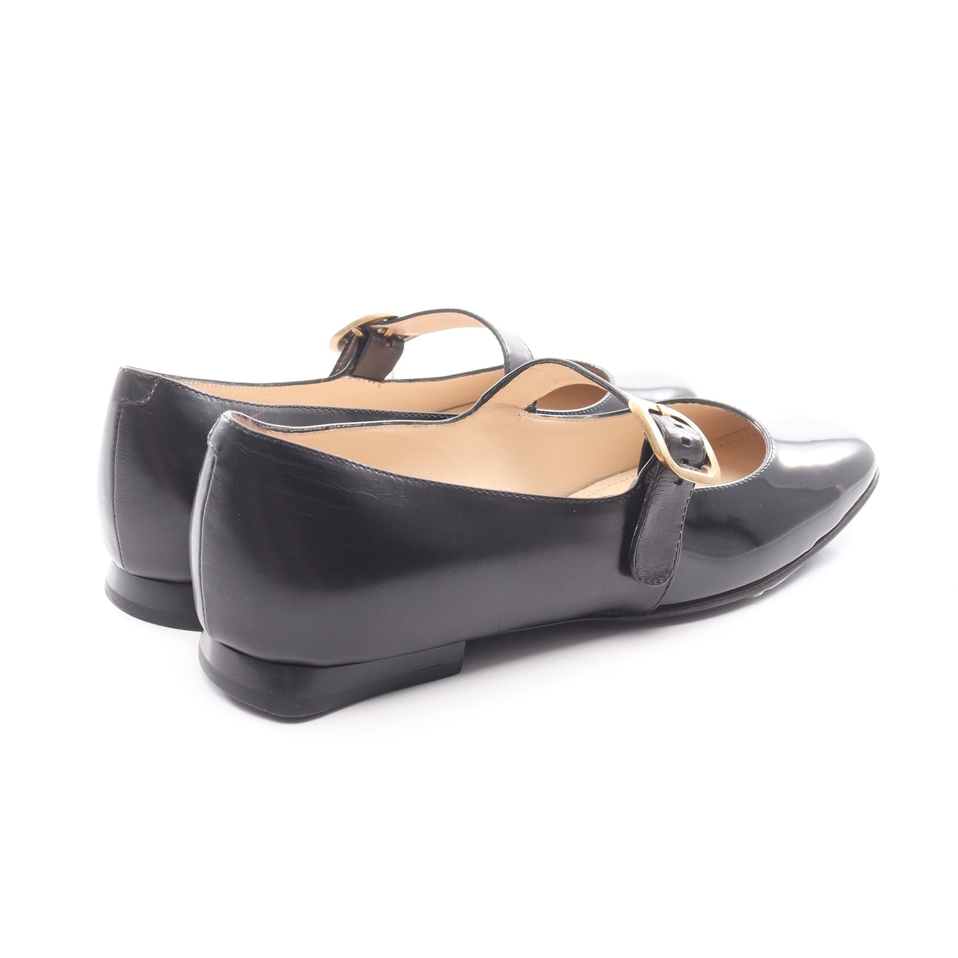ストラップパンプス フラットシューズ レザー ブラック トッズ シューズ TOD'S