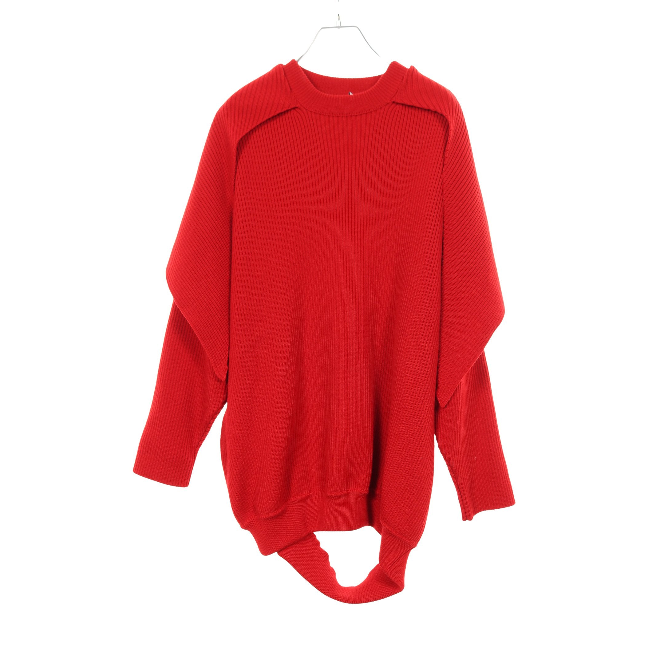 BALENCIAGA バレンシアガ ニット・セーター XS 赤 【古着】【中古】【送料無料】 中古・古着通販】BALENCIAGA (バレンシアガ) Crash knit マルチカラー