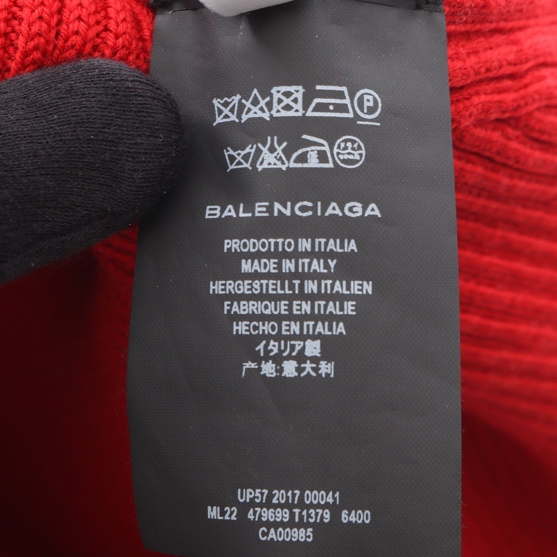 ニット ウール レッド バレンシアガ トップス BALENCIAGA