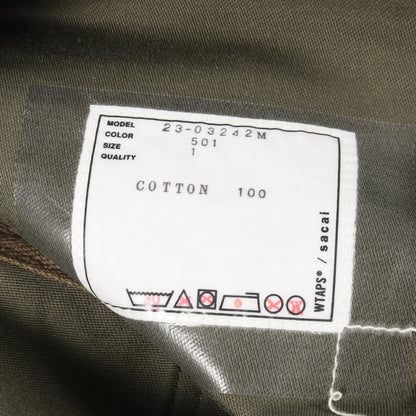 sacai × WTAPS WMILL-TROUSER 02 パンツ コットン カーキグリーン ネイビー 切替 サカイ ボトムス sacai