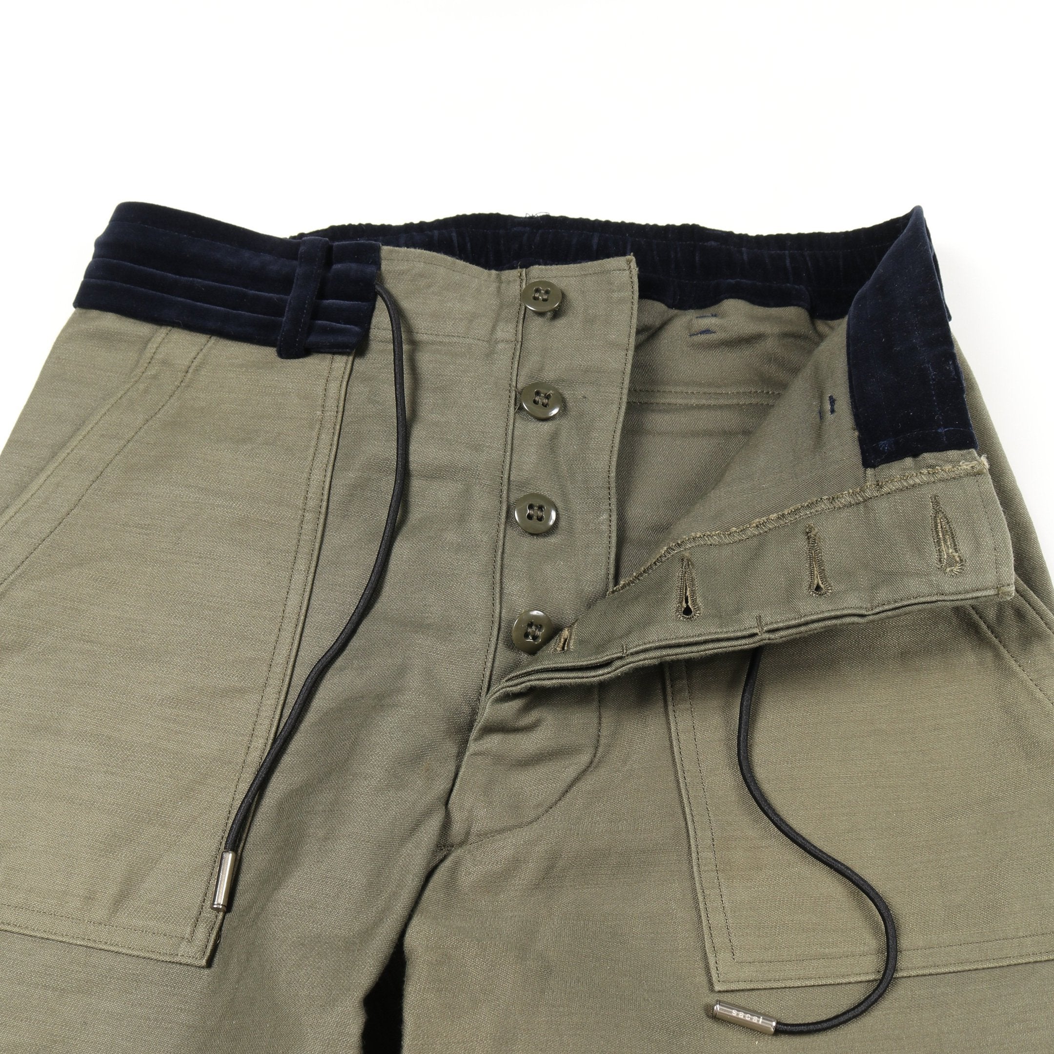 sacai × WTAPS WMILL-TROUSER 02 パンツ コットン カーキグリーン