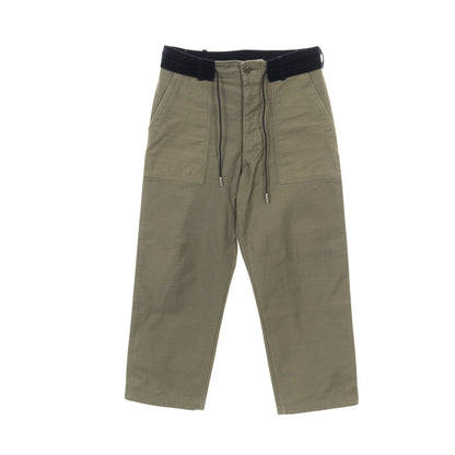 sacai × WTAPS WMILL-TROUSER 02 パンツ コットン カーキグリーン ネイビー 切替 サカイ ボトムス sacai