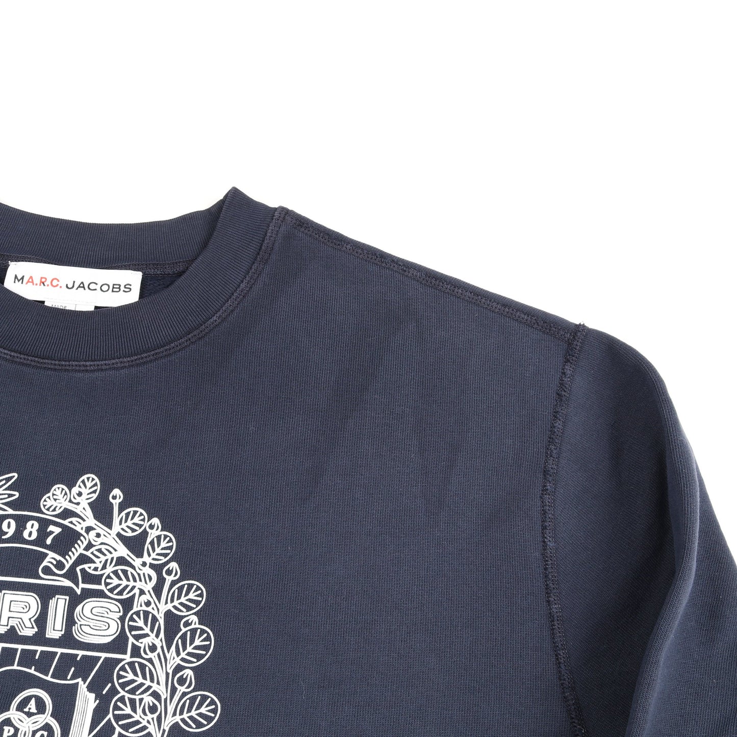 MARC JACOBS × A.P.C. The Mens Paris Crewneck スウェットシャツ コットン ネイビー マークジェイコブス トップス MARC JACOBS