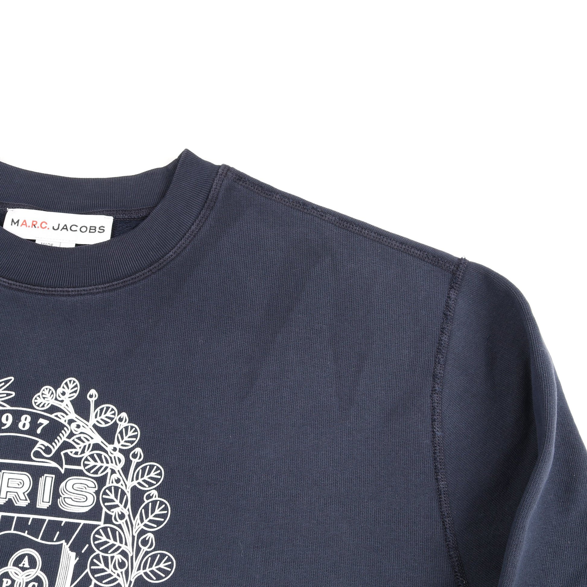 MARC JACOBS × A.P.C. The Mens Paris Crewneck スウェットシャツ コットン ネイビー マークジェイコブス トップス MARC JACOBS