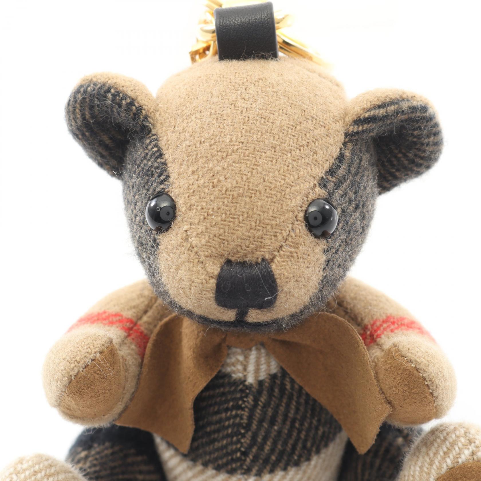 トーマスベア ヴィンテージチェック バッグチャーム ウール ベージュ