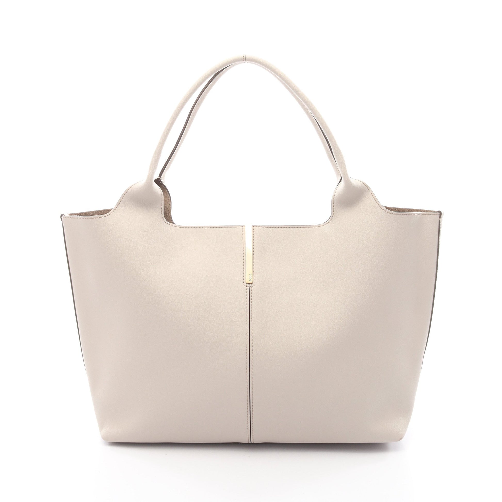 ショッピング バッグ ミディアム ショルダーバッグ トートバッグ レザー ライトグレー トッズ バッグ TOD'S
