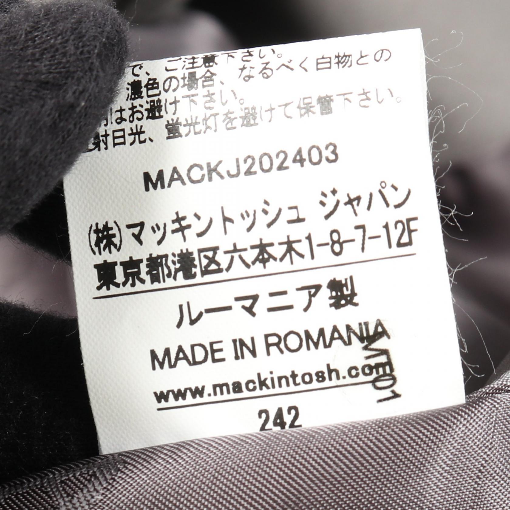 HUMBIE NO COLLAR COCOON コート ウール グレー マッキントッシュ アウター MACKINTOSH