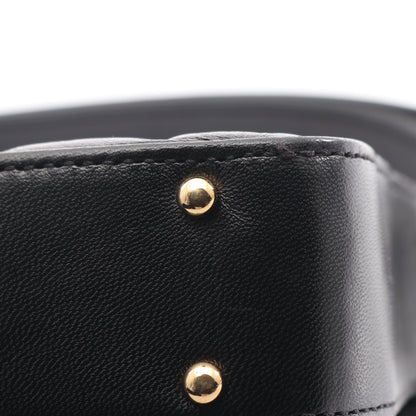 チョコバー ショルダーバッグ ラムスキン ブラック ゴールド金具 シャネル バッグ CHANEL
