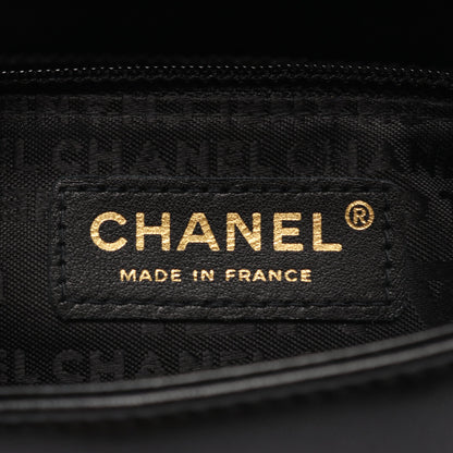 チョコバー ショルダーバッグ ラムスキン ブラック ゴールド金具 シャネル バッグ CHANEL