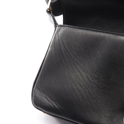 チョコバー ショルダーバッグ ラムスキン ブラック ゴールド金具 シャネル バッグ CHANEL