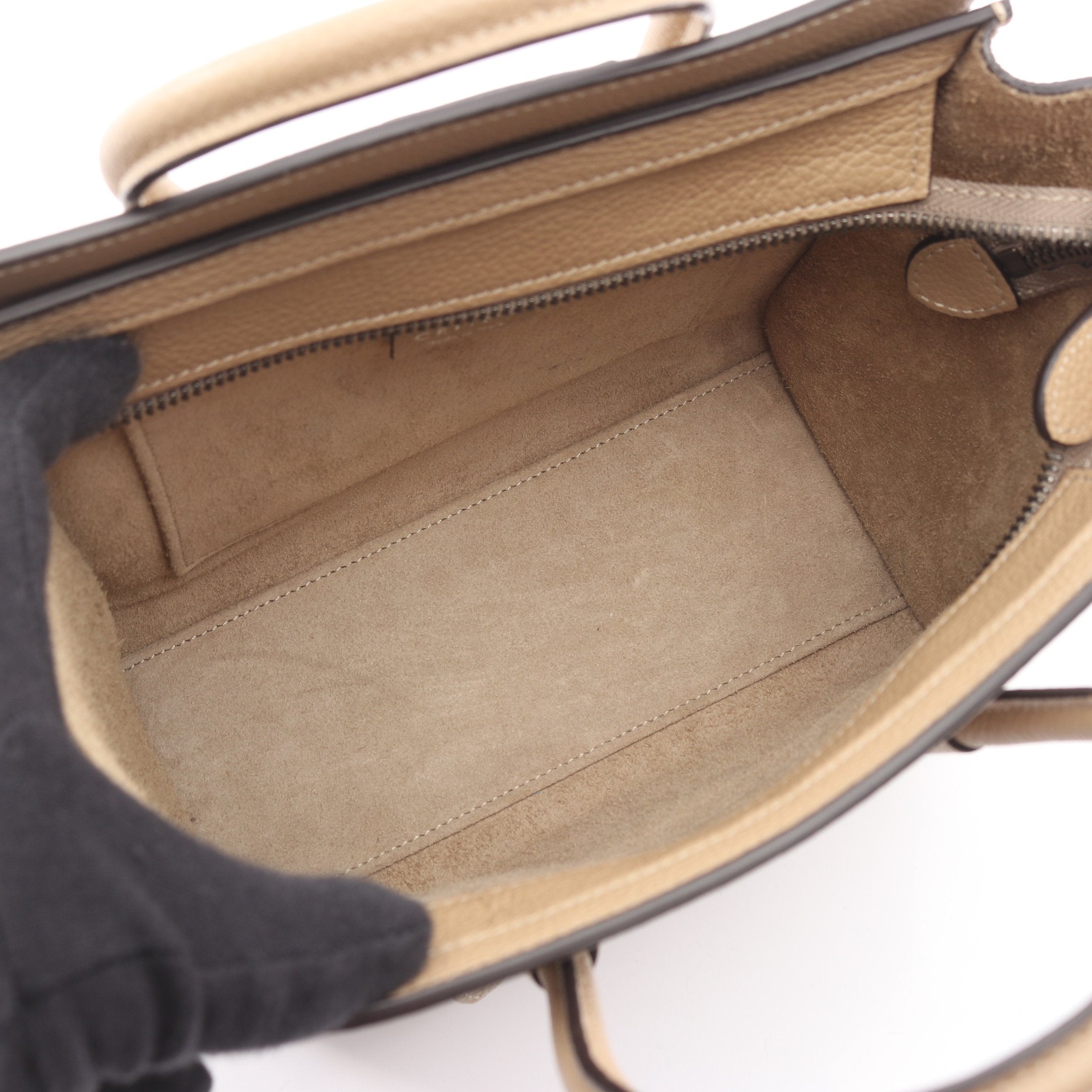 ラゲージ ナノショッパー ハンドバッグ レザー グレーベージュ 2WAY