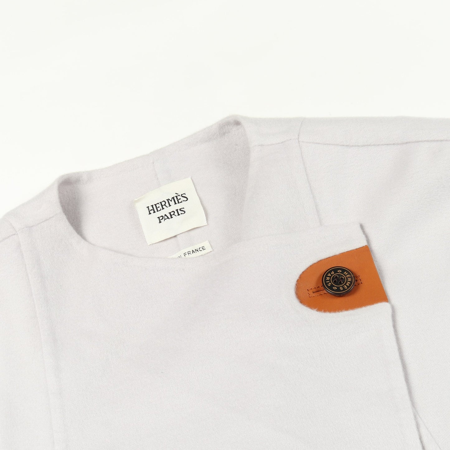セリエボタン ジャケット カシミヤ ライトグレー エルメス アウター HERMES