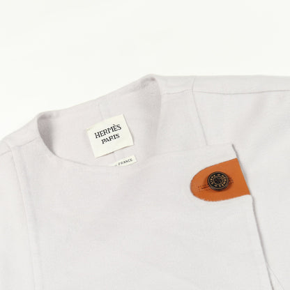 セリエボタン ジャケット カシミヤ ライトグレー エルメス アウター HERMES