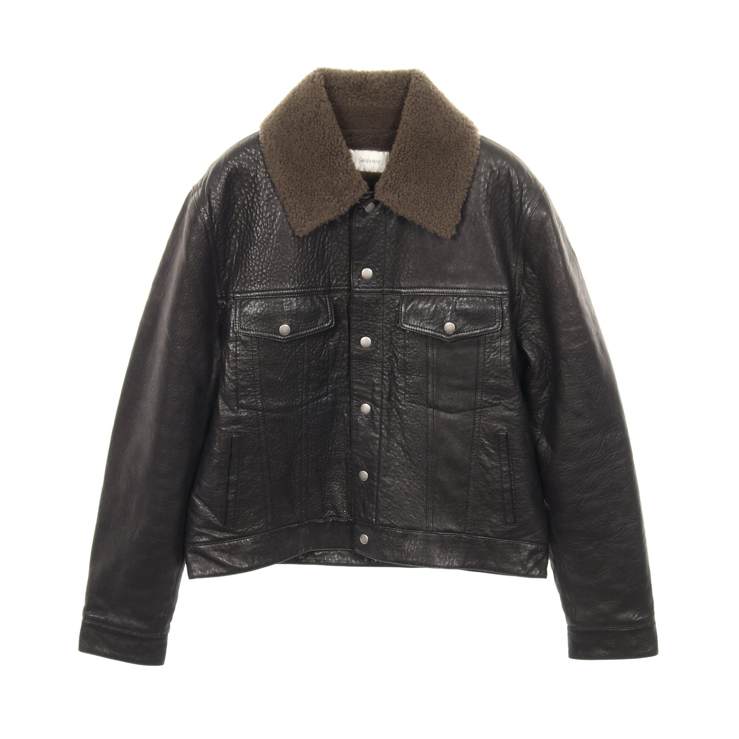 レザージャケット ムートン ブラック カーキグリーン サンローランパリ アウター SAINT LAURENT PARIS