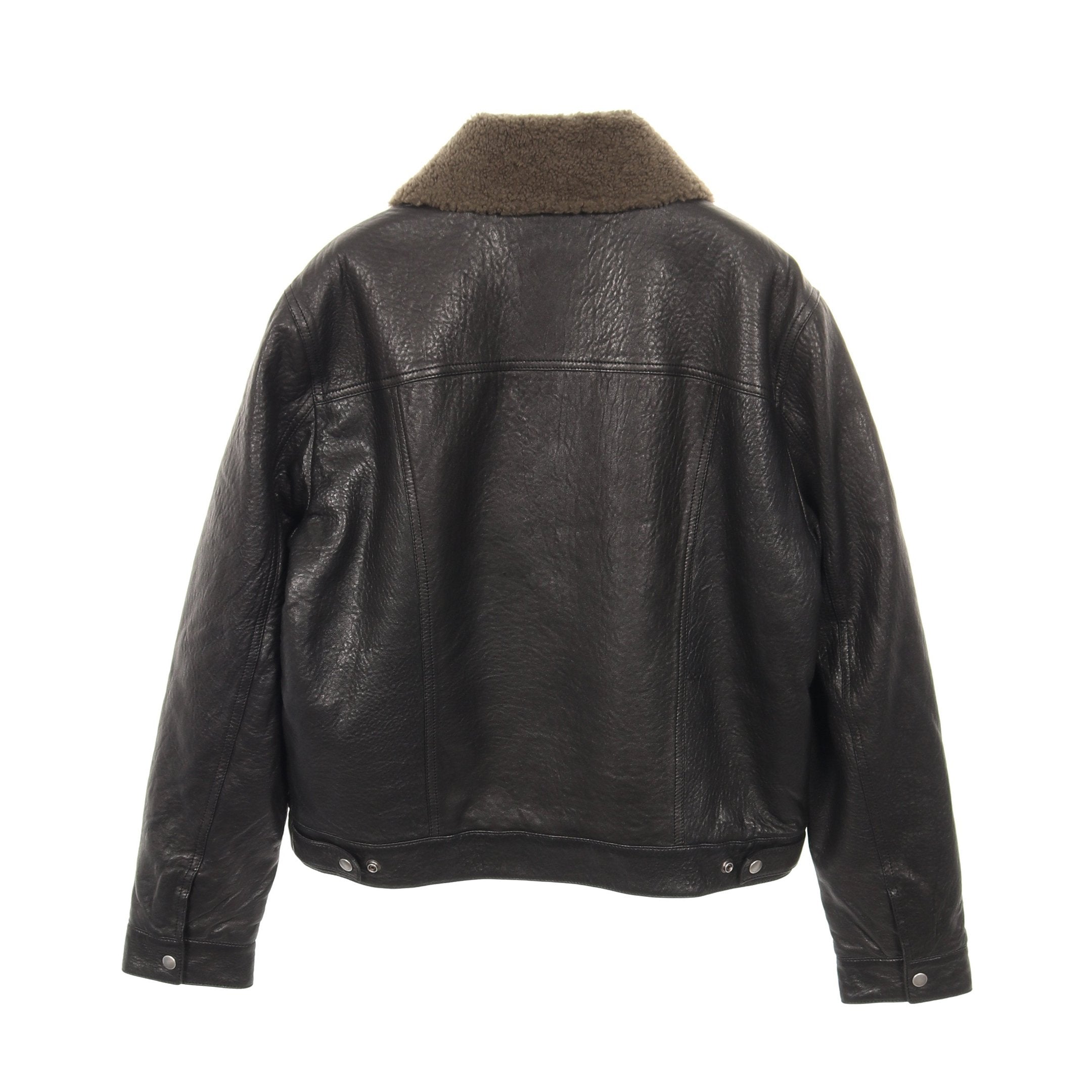 レザージャケット ムートン ブラック カーキグリーン サンローランパリ