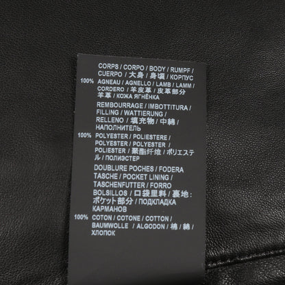 キルティングコート ラムレザー ブラック フード付き 中綿 サンローランパリ アウター SAINT LAURENT PARIS