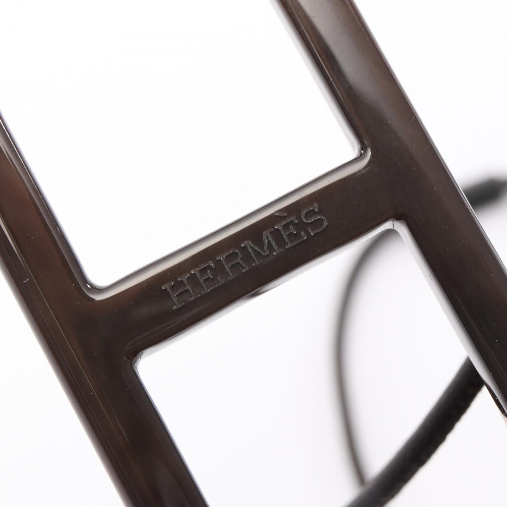 アマール ネックレス バッファローホーン レザー ピンクレッド ブラウン エルメス アクセサリー HERMES