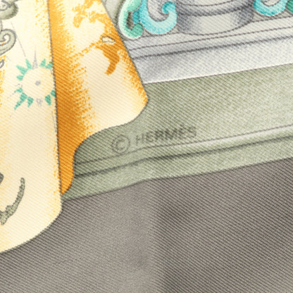 カレ90 AZVLEJOS スカーフ シルク グレー マルチカラー エルメス 財布・小物 HERMES