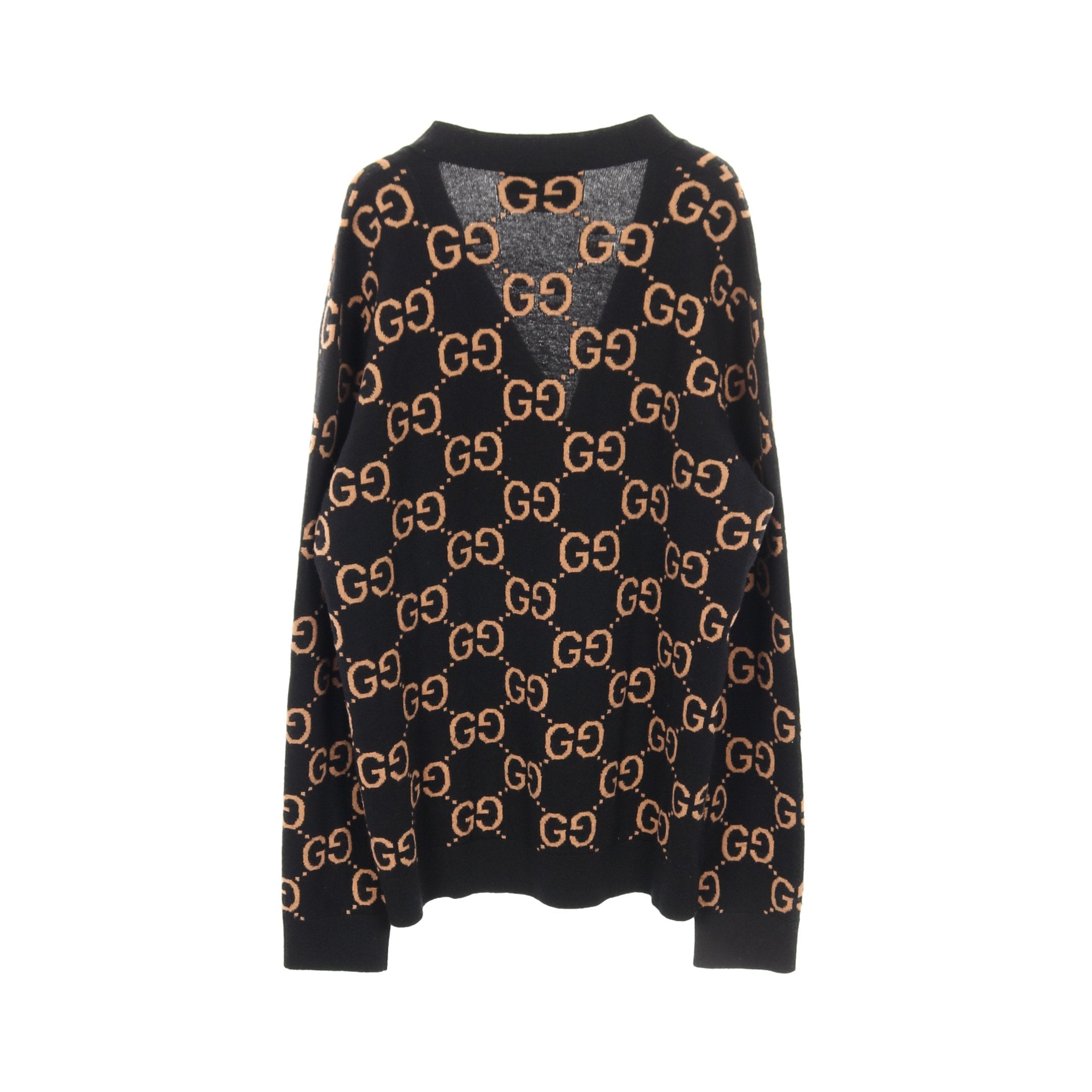 GUCCI ビー ウールニットカーディガン ブラックL GUCCI ビー ウールニットカーディガン ブラックL Wool knit cardigan