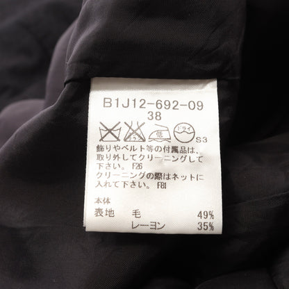 ワンピース 七分袖 ウール レーヨン ブラック バーバリーロンドン ワンピース BURBERRY LONDON