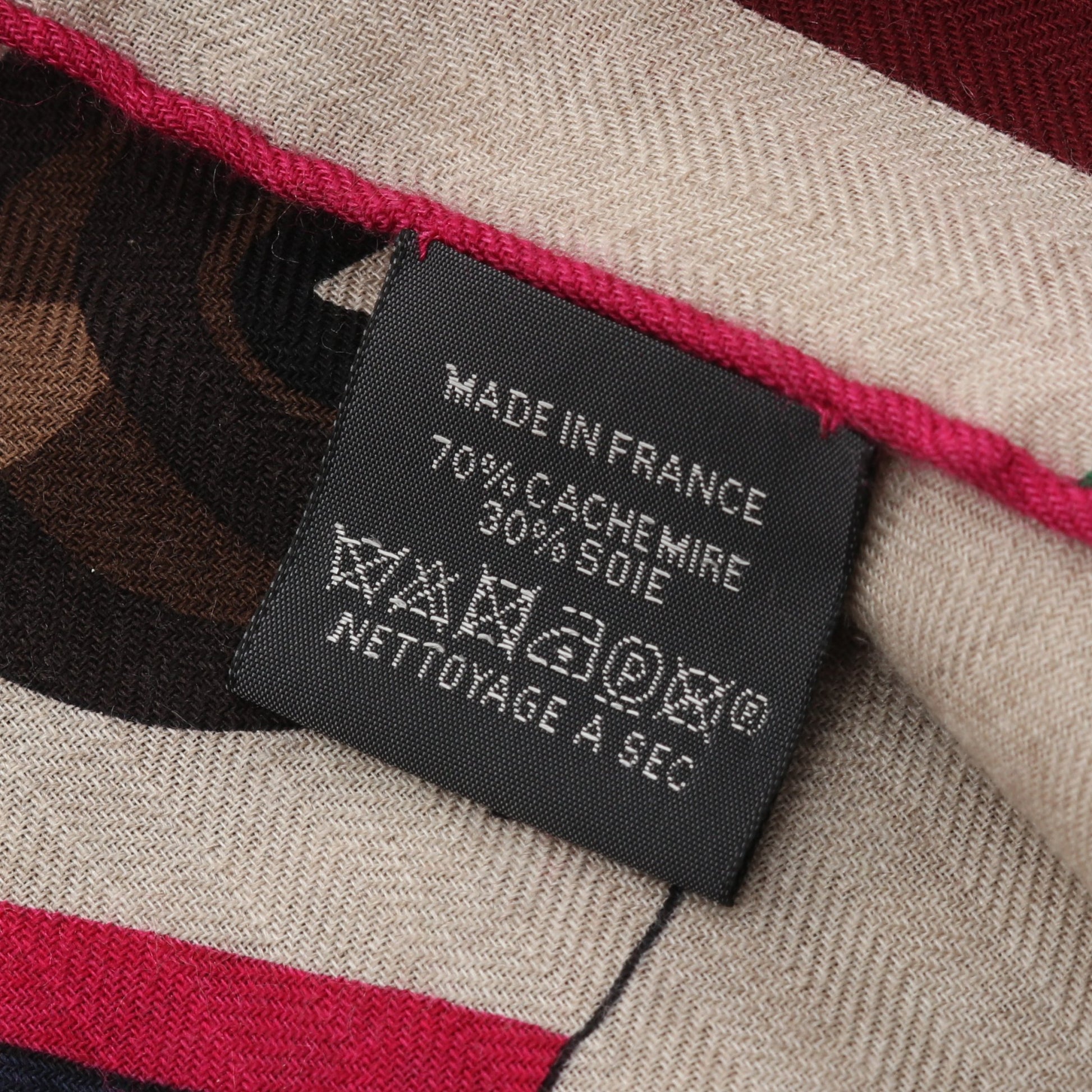 レクタングル Cheval a la Couverture ストール ショール カシミヤ シルク ベージュ マルチカラー エルメス 財布・小物 HERMES