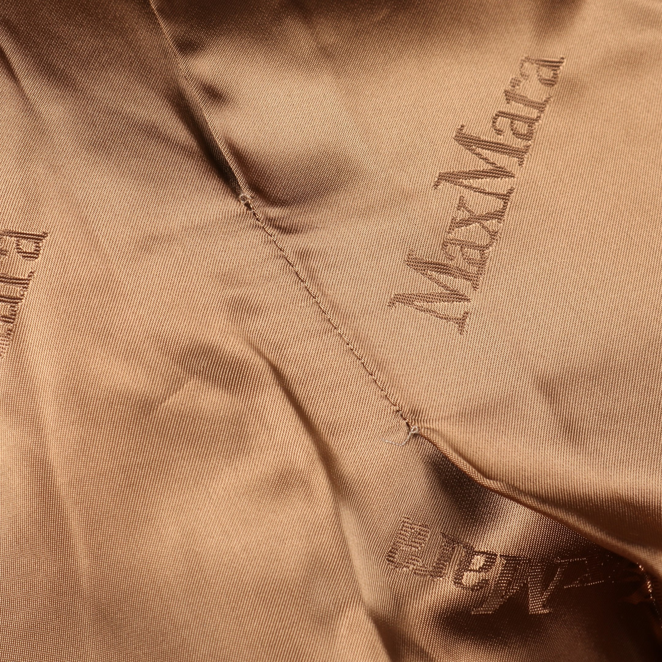 【新品同様】マックスマーラ　テディベア　キャメル　シルク　M　キャメル　アイコン マックスマーラ 19AW キャメル シルク コート テディベア アイコン 茶