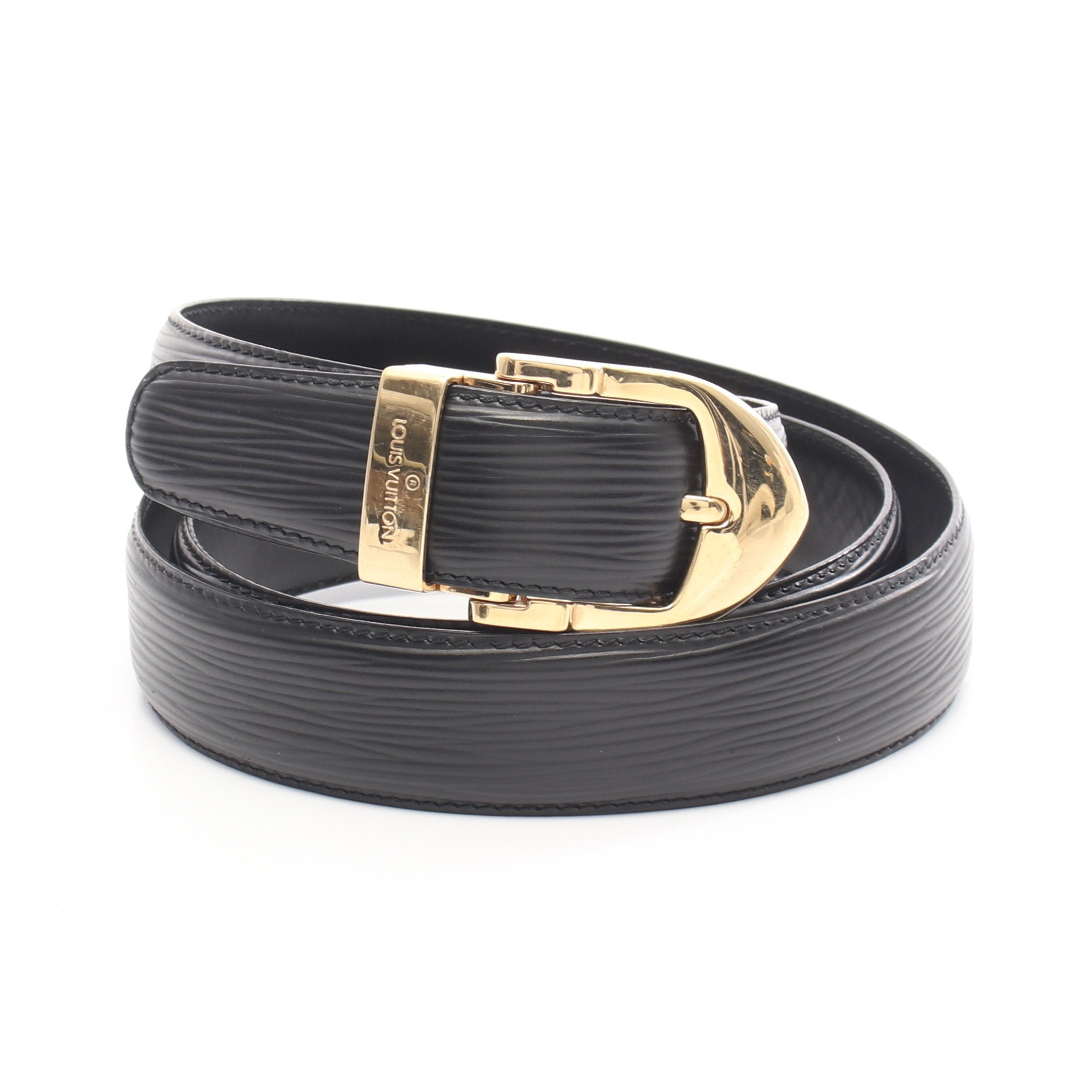 極美品】ヴィトン エピ サンチュール クラシック ベルト 黒 1BN18 楽天