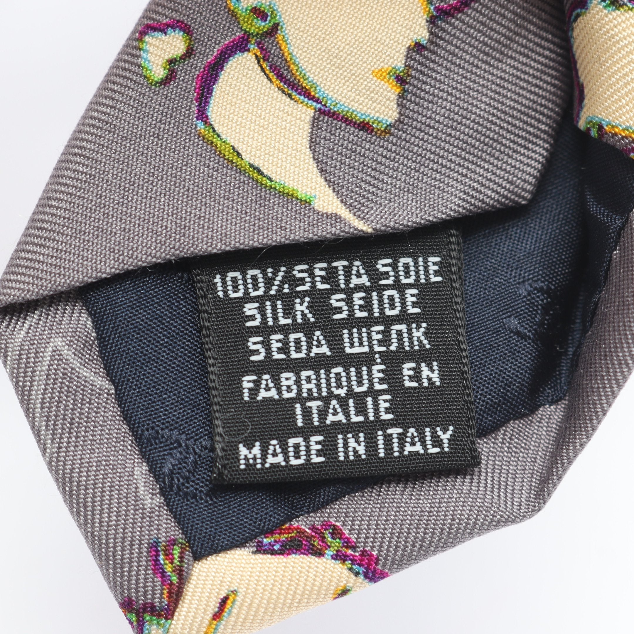 ココマーク ネクタイ シルク グレー マルチカラー シャネル – RECLO