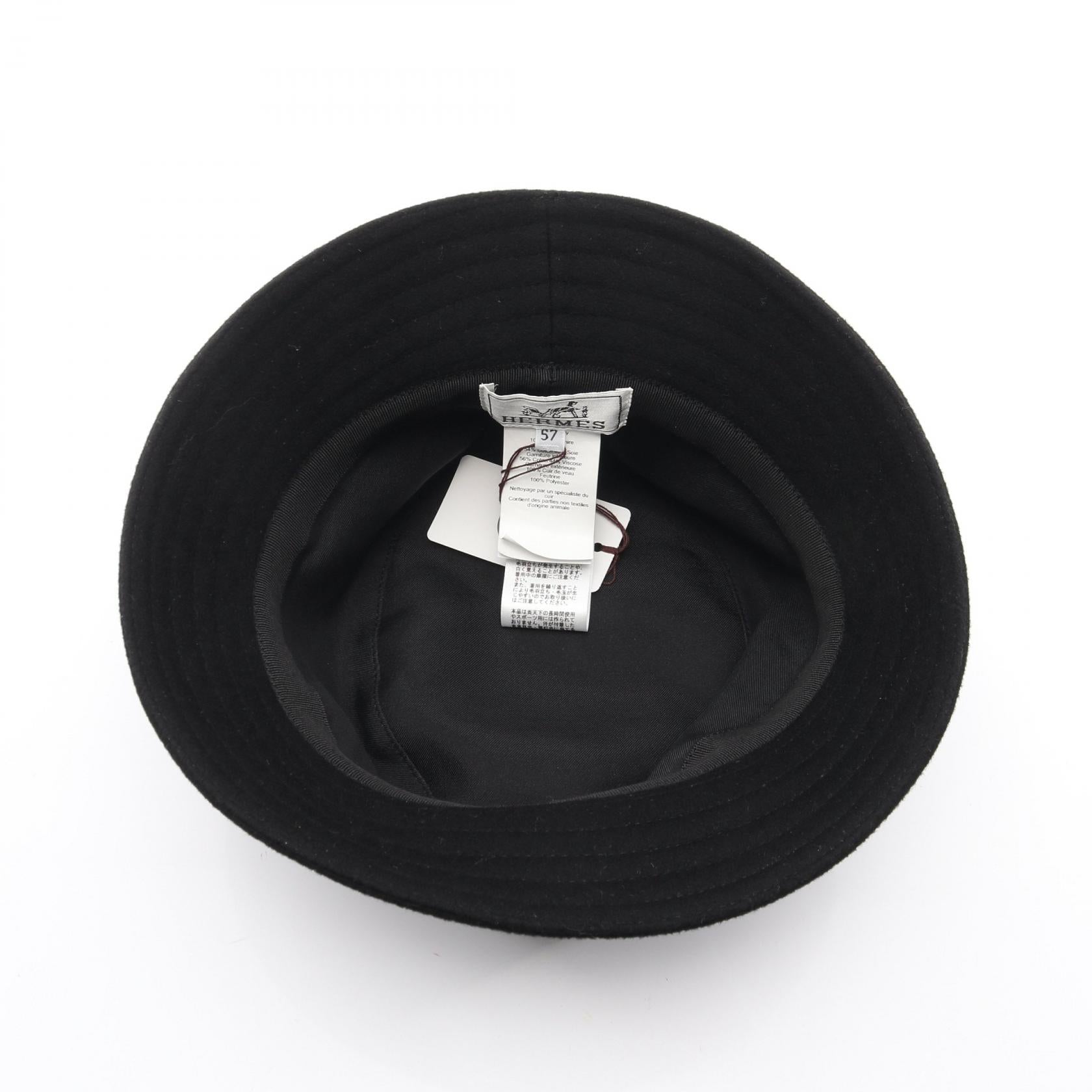 ハーパー リフト バケット ハット カシミヤ ブラック エルメス – RECLO