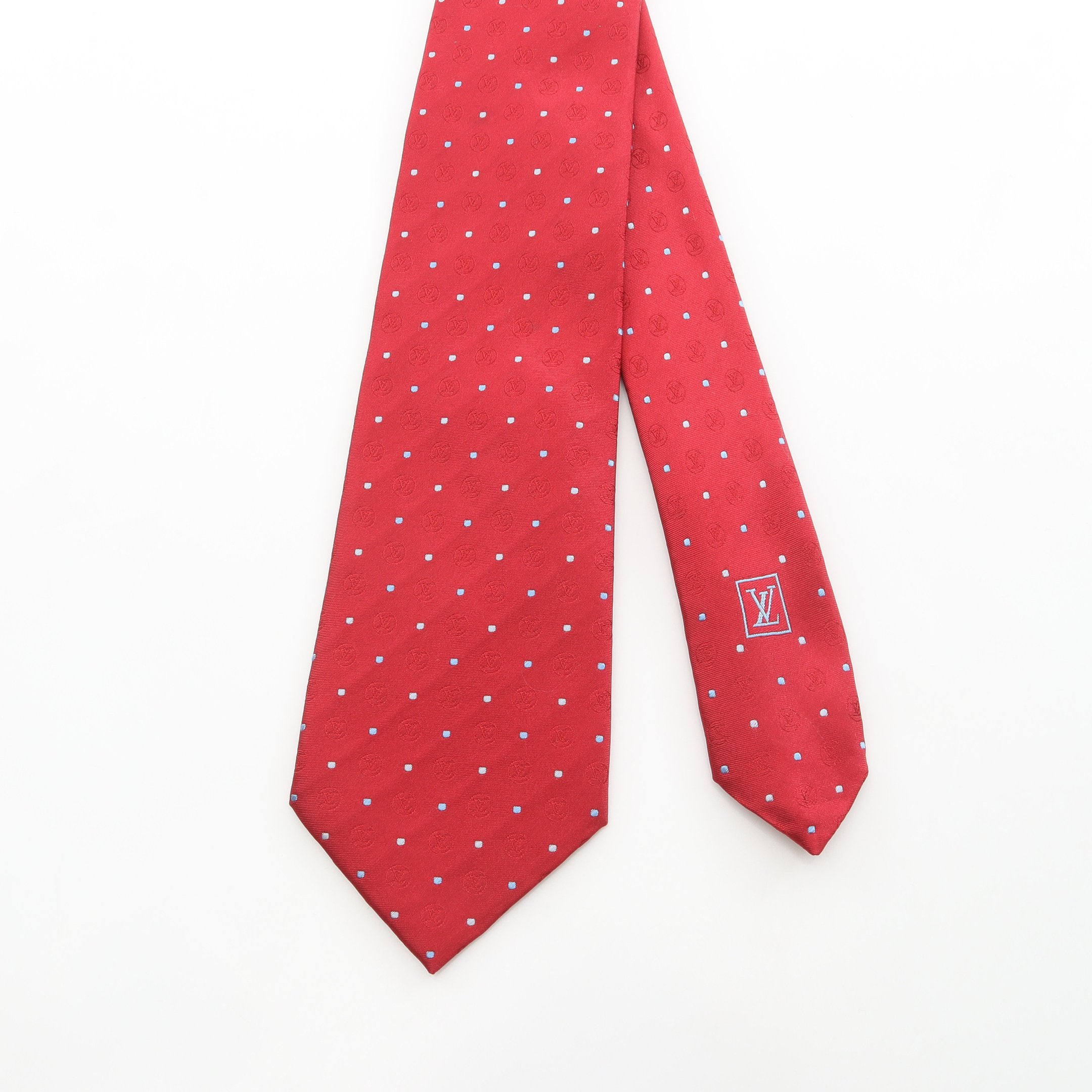 ルイヴィトン　ネクタイ　RED SOLD OUT ネクタイ ドット シルク レッド ルイヴィトン – RECLO
