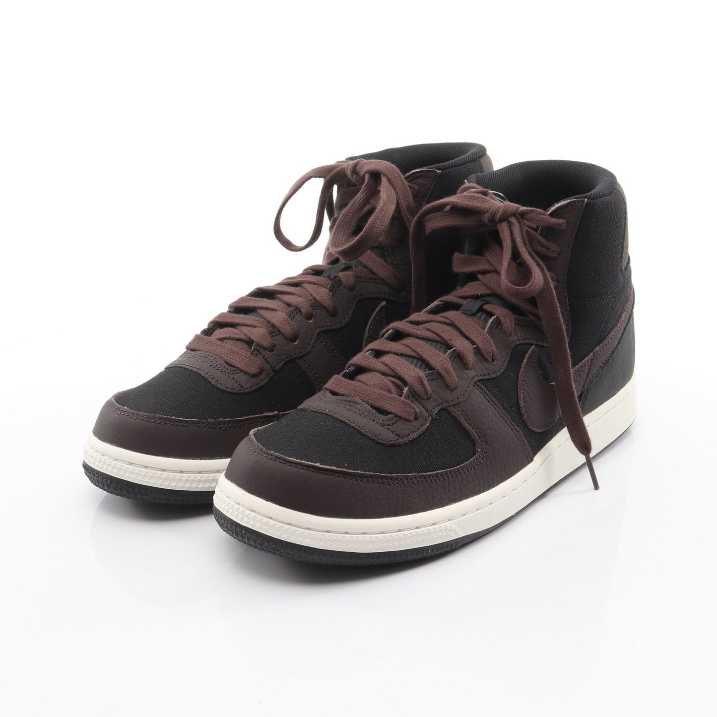 TERMINATOR HIGH ハイカットスニーカー キャンバス レザー ブラック ダークブラウン ナイキ シューズ NIKE