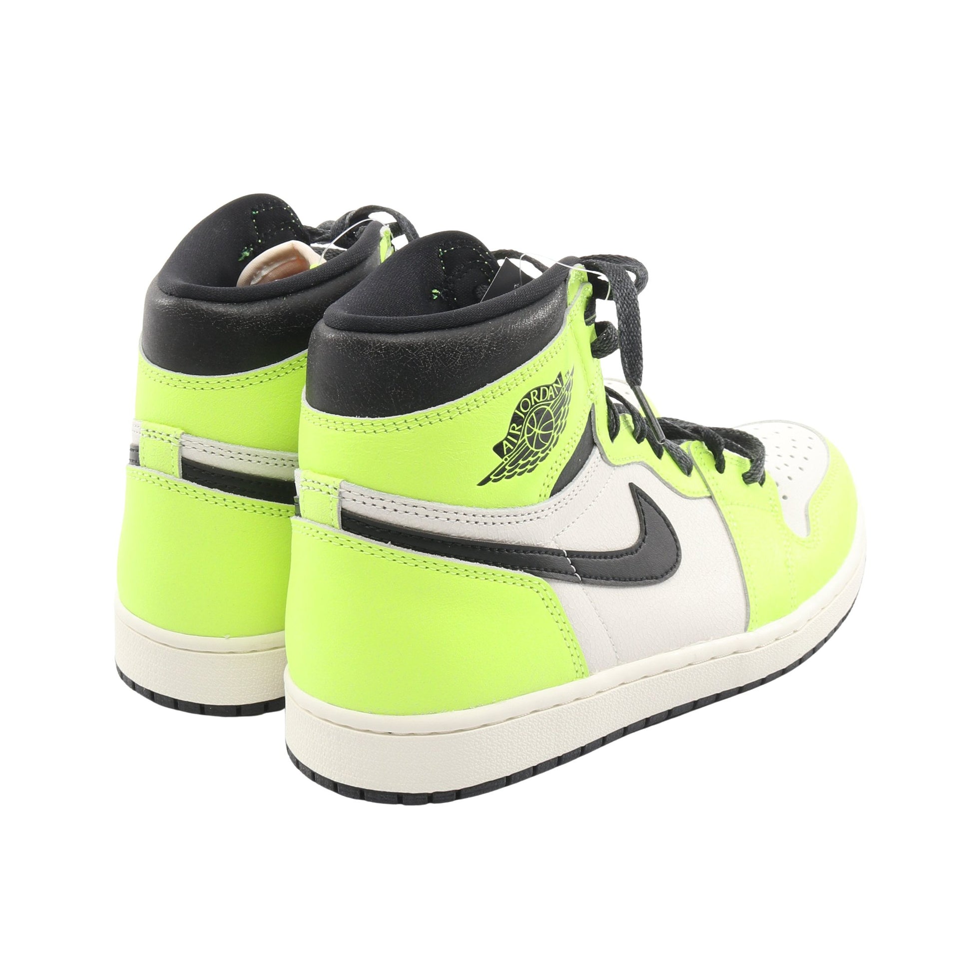 AIR JORDAN 1 RETRO HIGH OG ハイカットスニーカー レザー ホワイト イエローグリーン ブラック ナイキ シューズ NIKE