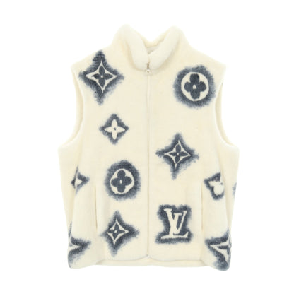 モノグラム ベスト ミンク ホワイト ブルー ルイヴィトン アウター LOUIS VUITTON