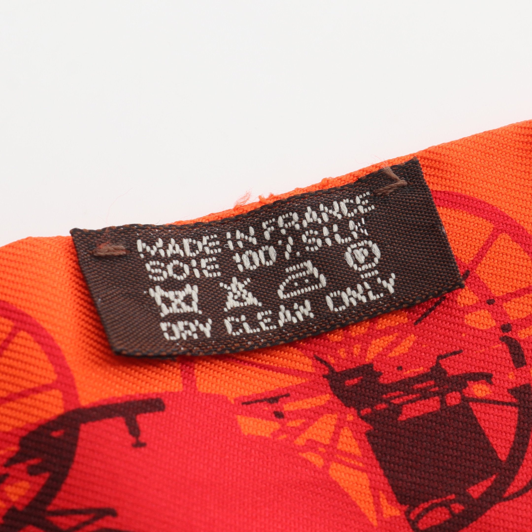 極希少‼️　HERMES ツイリー リボンスカーフ 馬の礼装 タグ オレンジ ⭐️希少⭐️HERMES ツイリー リボンスカーフ 馬の礼装 タグ オレンジ