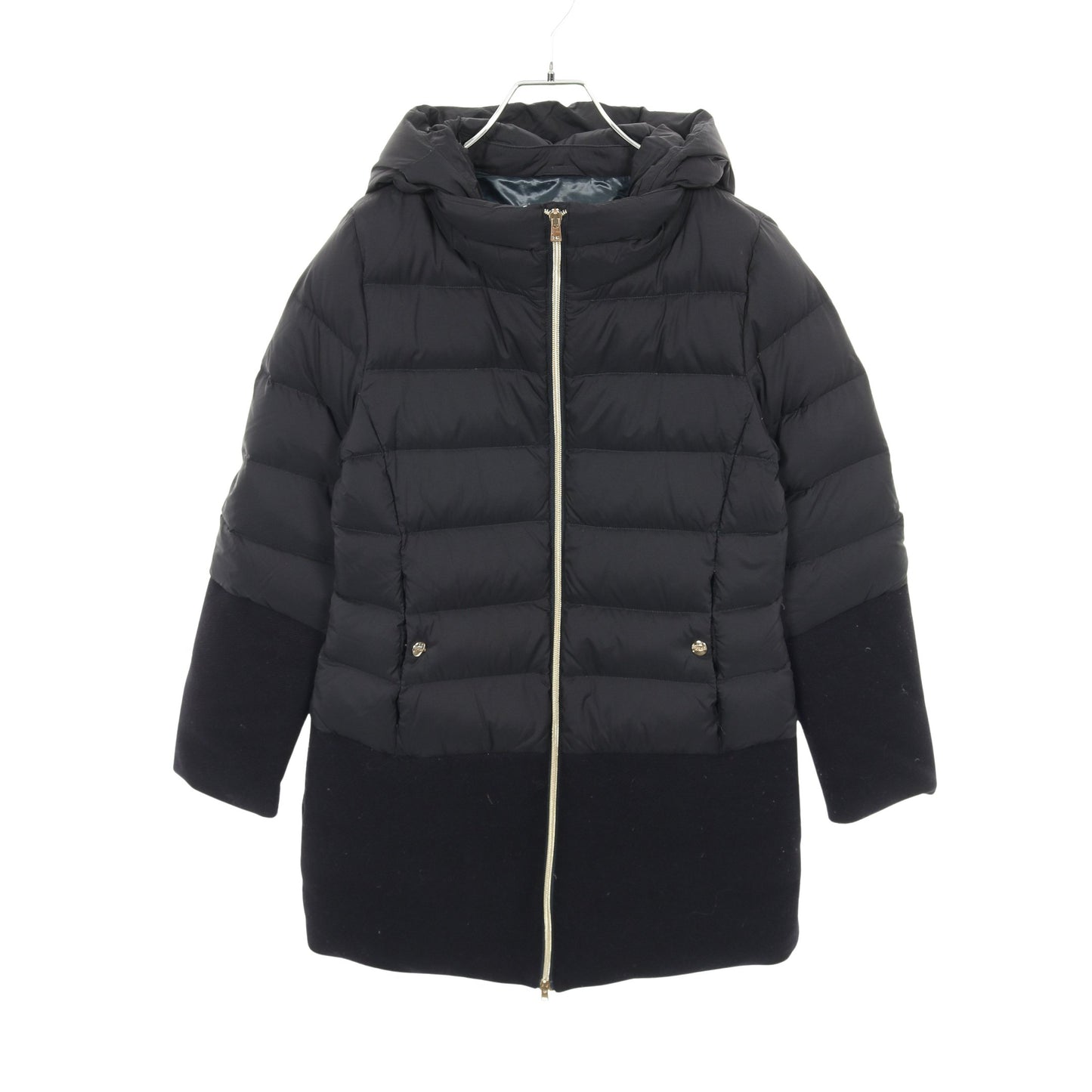 ダウンコート ウール ナイロン ダークネイビー 切替 キッズ ヘルノ アウター HERNO