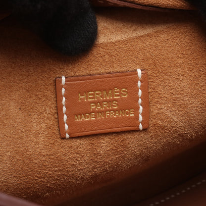 プティ アルソン ゴールド ショルダーバッグ トゴ ヴォースイフト ブラウン ゴールド金具 W刻印 エルメス バッグ HERMES