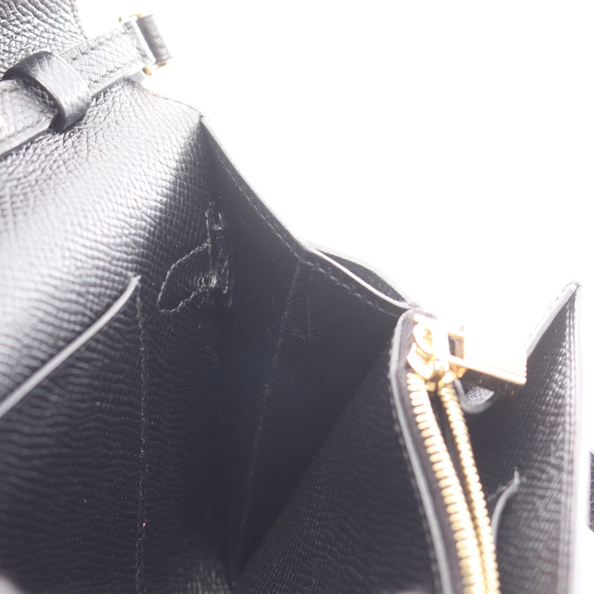 ケリートゥーゴー ショルダーウォレット ヴォーエプソン ブラック シルバー金具 U刻印 エルメス バッグ HERMES