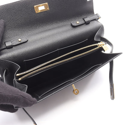 ケリートゥーゴー ショルダーウォレット ヴォーエプソン ブラック シルバー金具 U刻印 エルメス バッグ HERMES