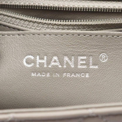 ミニマトラッセ20 チェーンショルダーバッグ ラムスキン グレー シルバー金具 シャネル バッグ CHANEL