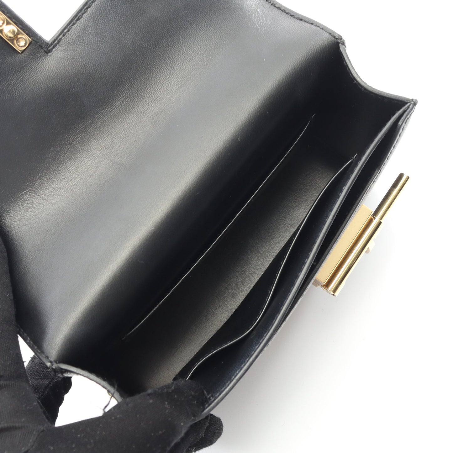 ヴェルー ミニ チェーンショルダーバッグ シェーブル ブラック コンビ金具 D刻印 エルメス バッグ HERMES