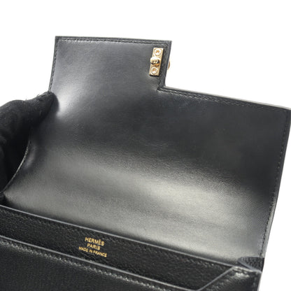 ヴェルー ミニ チェーンショルダーバッグ シェーブル ブラック コンビ金具 D刻印 エルメス バッグ HERMES