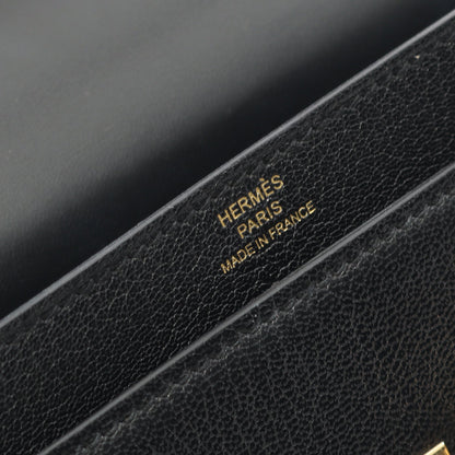 ヴェルー ミニ チェーンショルダーバッグ シェーブル ブラック コンビ金具 D刻印 エルメス バッグ HERMES