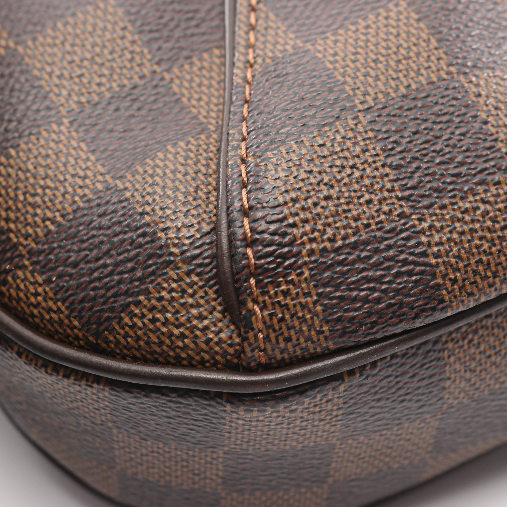 テムズPM ダミエエベヌ ワンショルダーバッグ PVC レザー ブラウン