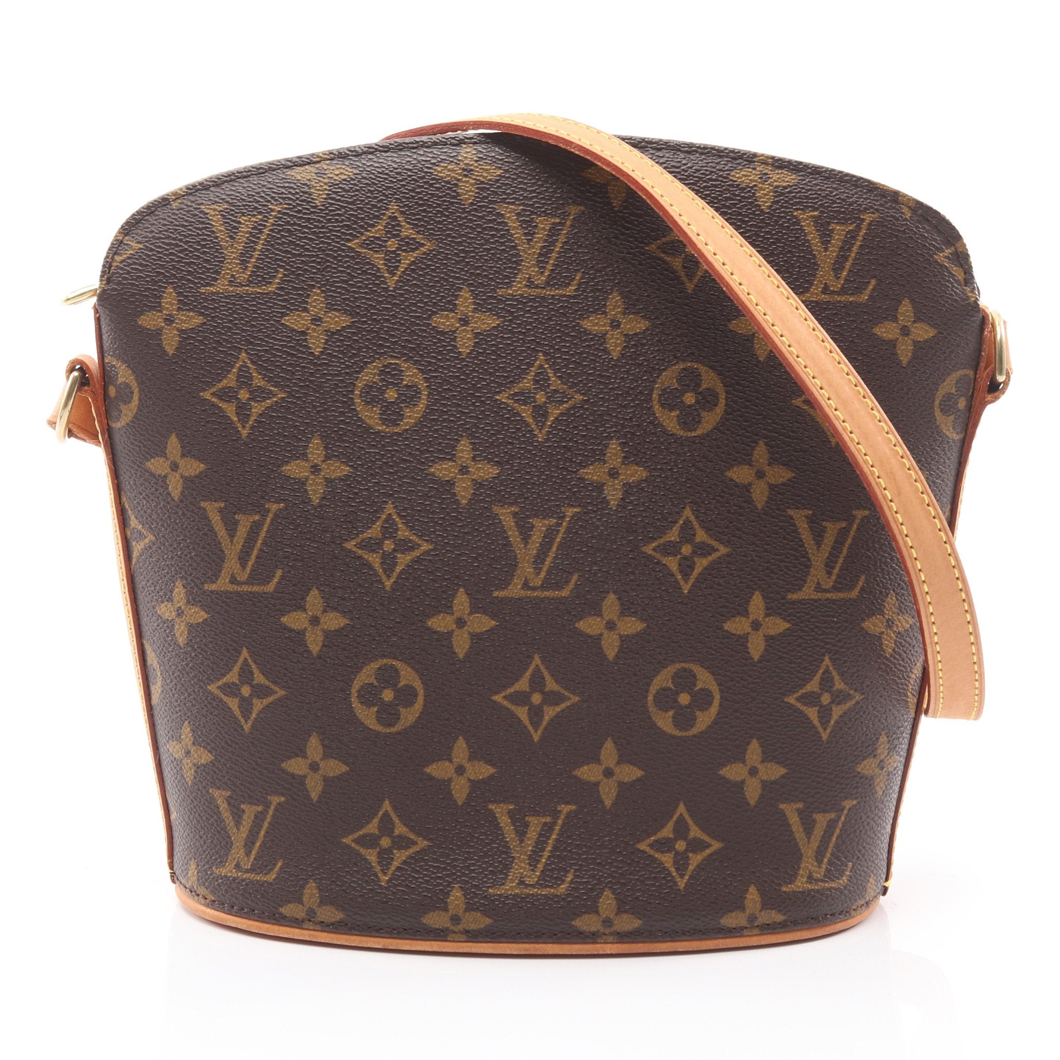 ルイヴィトン ショルダーバッグ モノグラム ドルーオ ドルーオ モノグラム ショルダーバッグ PVC レザー ブラウン ルイ