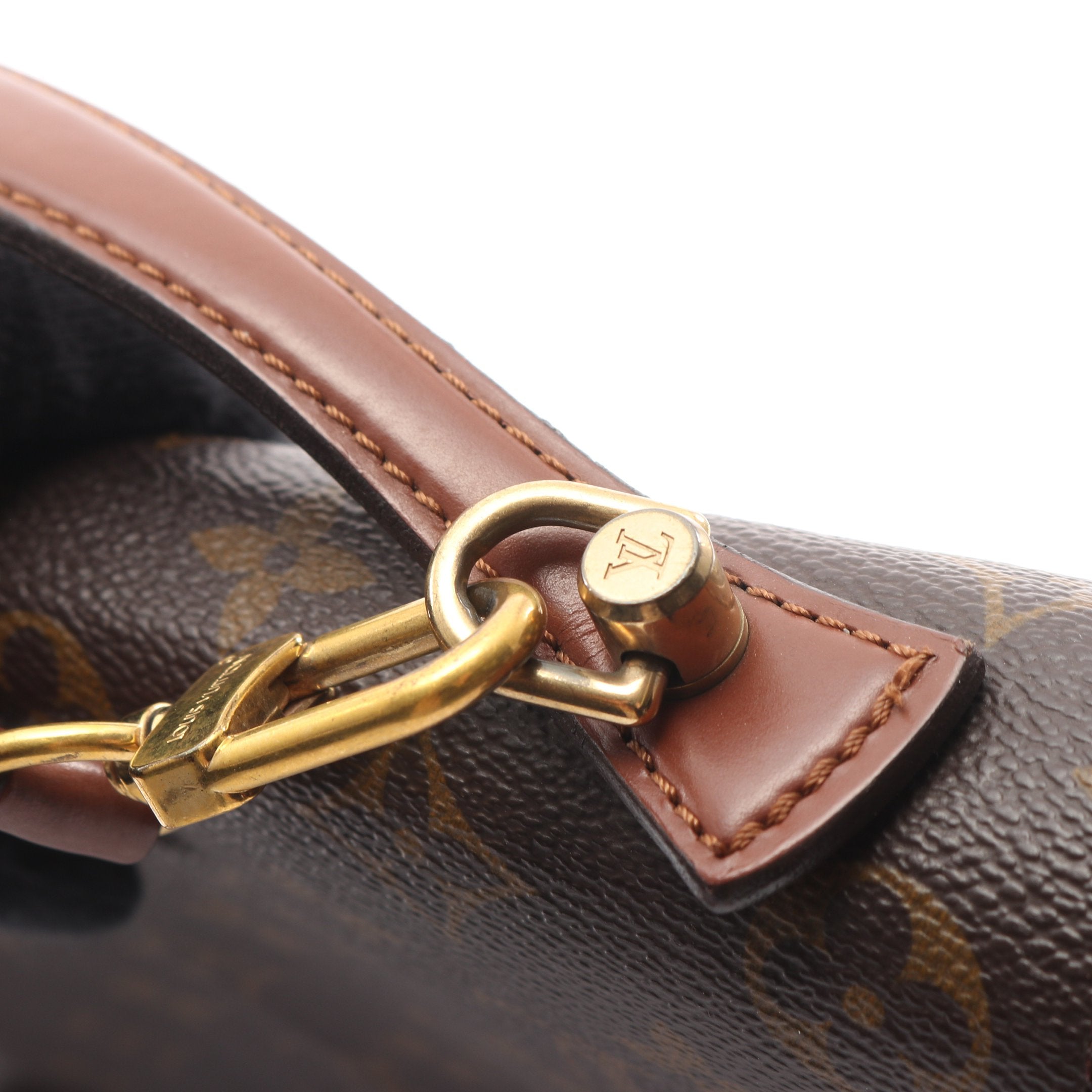 モンソー モノグラム ハンドバッグ PVC レザー ブラウン 2WAY ルイ