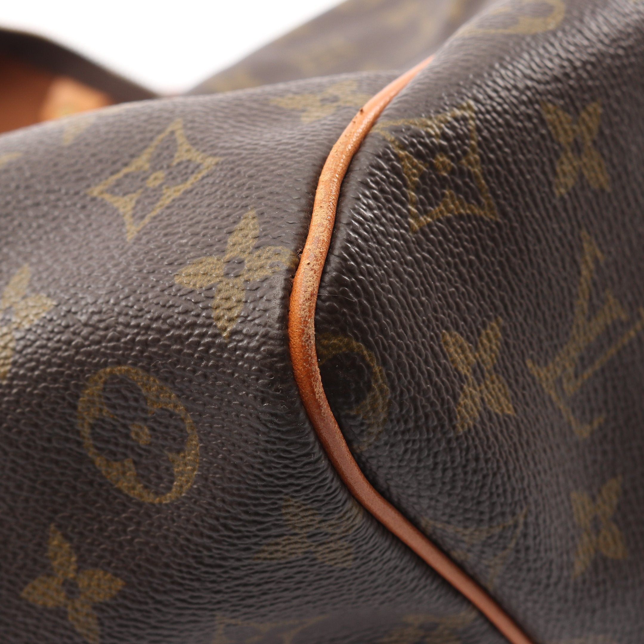 キーポル60 モノグラム ボストンバッグ PVC レザー ブラウン ルイ