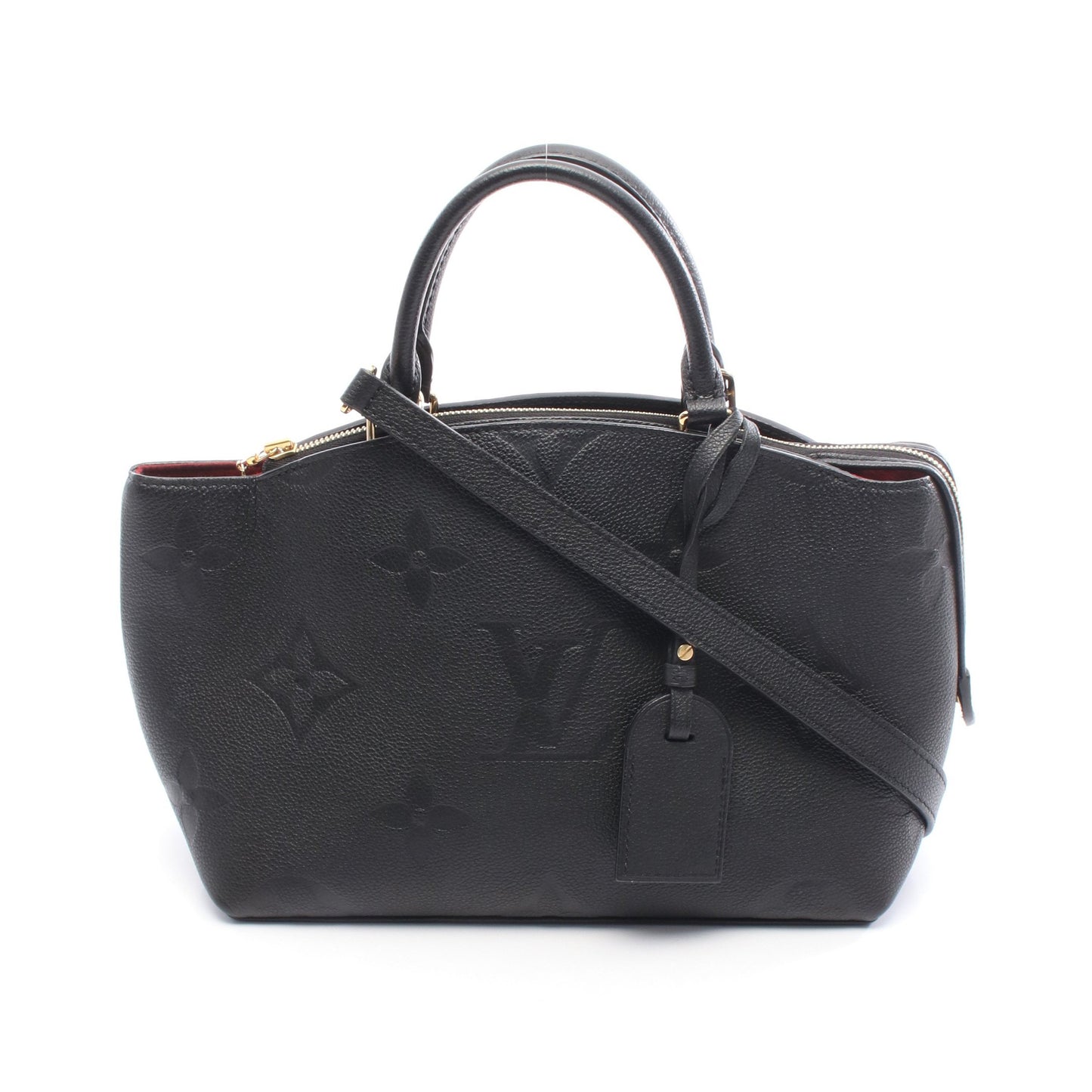 グラン パレMM モノグラムアンプラント ハンドバッグ レザー ブラック 2WAY ルイヴィトン バッグ LOUIS VUITTON